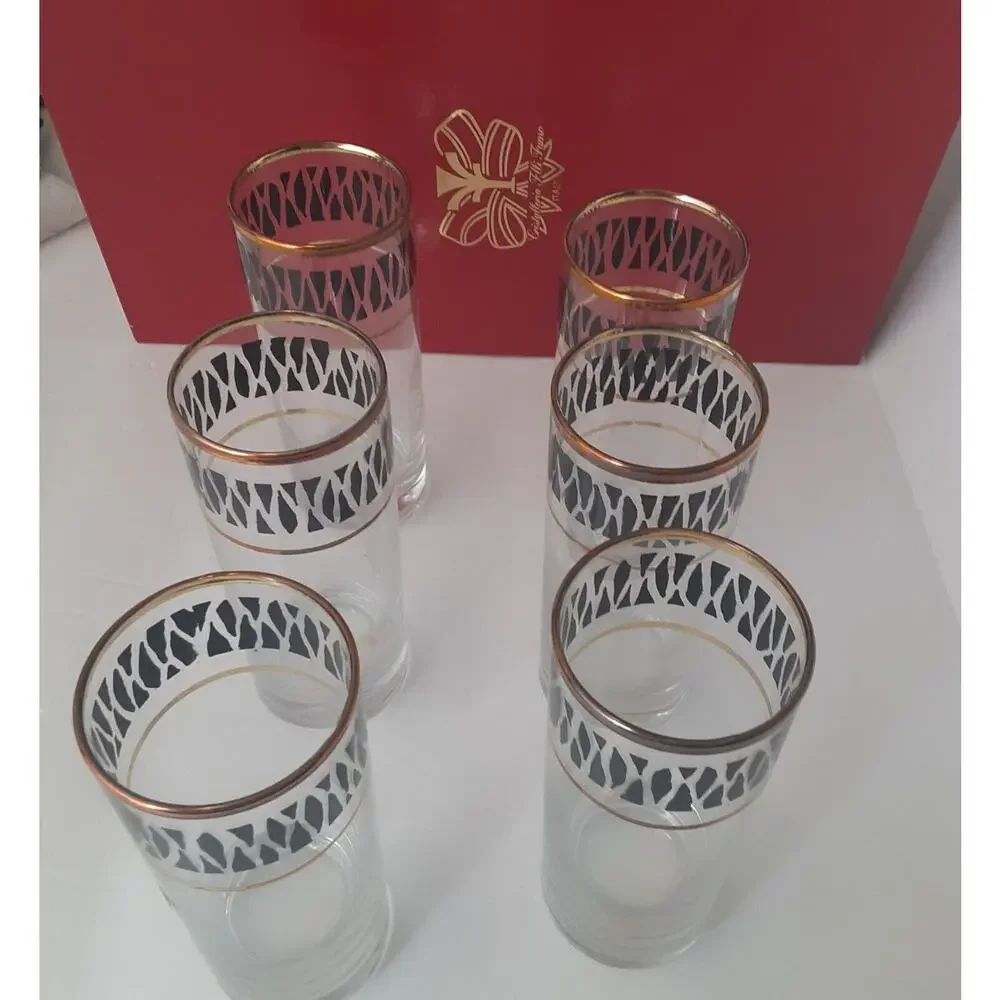 Italian High Ball Crystal Glass set of 6 Regency Timeless